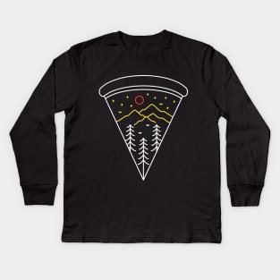 Pizza Mountains Kids Long Sleeve T-Shirt